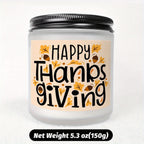 Happy Thanksgiving Day Scented Candle Fall Themed Autumn Orange Pumpkin Terracotta Burnt Rustic Farmhouse November Give Thanks Decoration Gift Idea for Home Women Woman Hostess Men Friends Her Mom Wife Grandma Cute Item Lootquake LLC