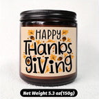 Happy Thanksgiving Day Scented Candle Fall Themed Autumn Orange Pumpkin Terracotta Burnt Rustic Farmhouse November Give Thanks Decoration Gift Idea for Home Women Woman Hostess Men Friends Her Mom Wife Grandma Cute Item Lootquake LLC
