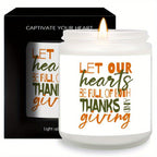 Lavender Scented Candle Happy Thanksgiving Day Gifts Idea For Boys Girls Men Women Mom Dad Husband Wife Friends Coworker Neighbor Him Her Guys Who Have Everything On Fall Sweet Essential Present Lootquake LLC