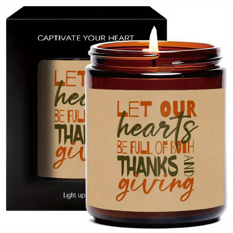 Lavender Scented Candle Happy Thanksgiving Day Gifts Idea For Boys Girls Men Women Mom Dad Husband Wife Friends Coworker Neighbor Him Her Guys Who Have Everything On Fall Sweet Essential Present Lootquake LLC