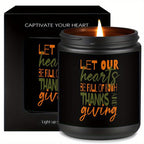 Lavender Scented Candle Happy Thanksgiving Day Gifts Idea For Boys Girls Men Women Mom Dad Husband Wife Friends Coworker Neighbor Him Her Guys Who Have Everything On Fall Sweet Essential Present Lootquake LLC