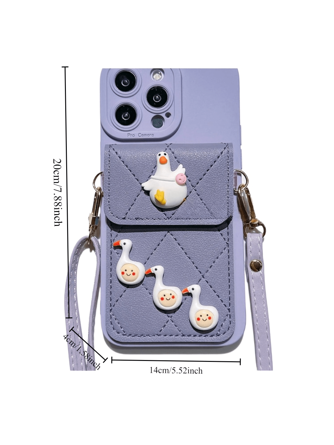 IPhone14promax/13pro , Wallet Phone Case Cute Leather Case With Card Holder Crossbody Cover For Women Girls Strap Wristlet RFID Blocking Shockproof Protective Cover - SJB-DIAMOND ELITES