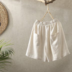 Cotton Linen Shorts for Women Loose Pants Retro Casual SHT08210501 - SJB-DIAMOND ELITES
