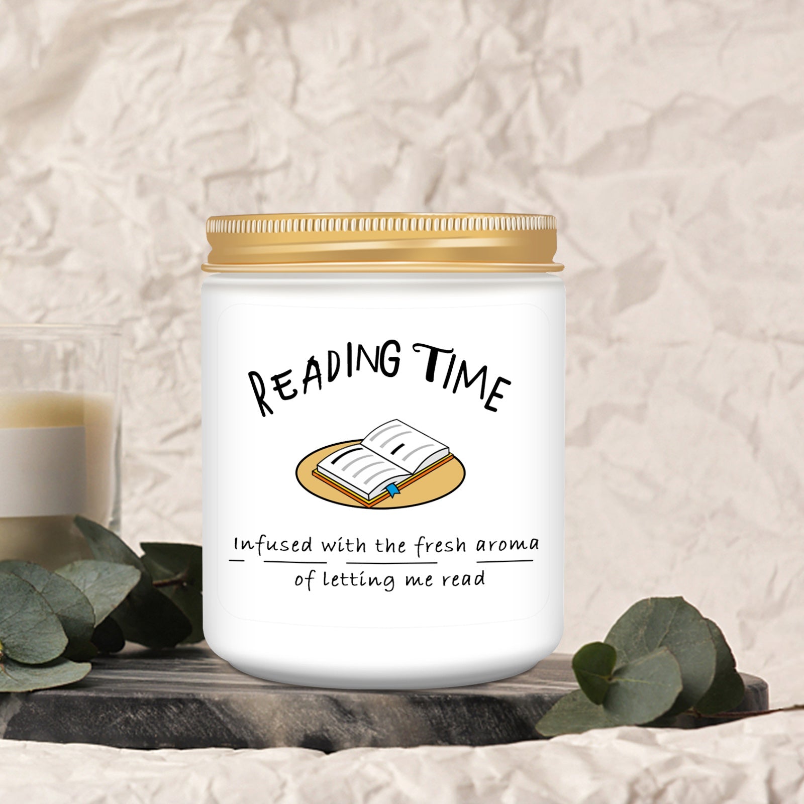200g/7oz Lavender Scented Candle for Book Lovers - A Cozy Reading Companion with Soothing Aroma for Women and Men, Ideal as Thanksgiving, Christmas, Birthday Gifts for Bookworms and Librarians