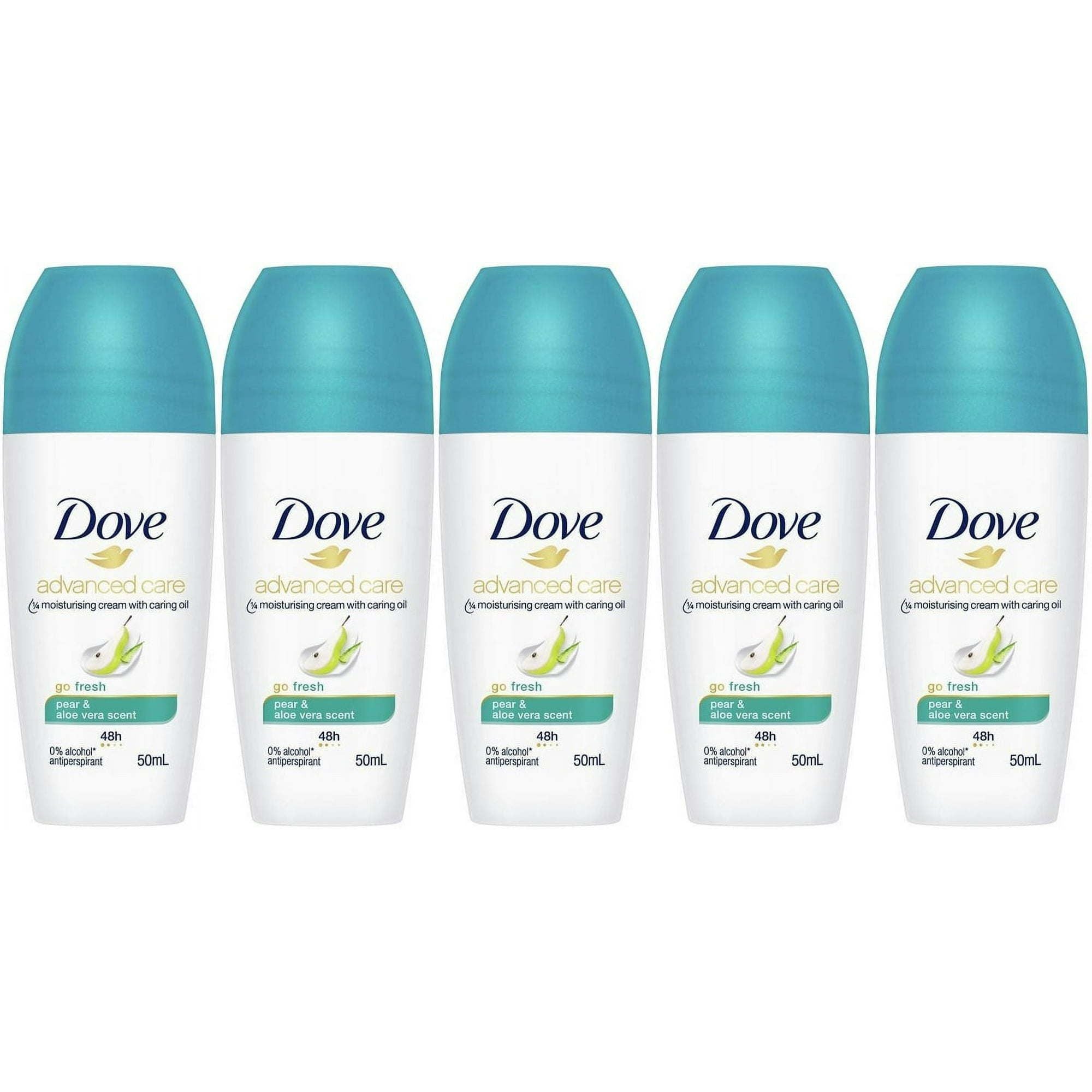 Dove Go Fresh Pear and Aloe Antiperspirant Roll-on, 50 Ml / 1.7 Ounce (Pack of 5)