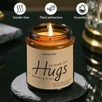 Just Hugs Scented Candle Get Well Soon Gift Idea for Women Men Friend Loss of Loved One Memorial Condolences Bereavement Sympathy Illness Cancer Surgery Recovery Get Well Soon Feel Better Thinking of You Encouragement Inspira Lootquake LLC