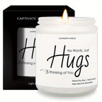 Just Hugs Scented Candle Get Well Soon Gift Idea for Women Men Friend Loss of Loved One Memorial Condolences Bereavement Sympathy Illness Cancer Surgery Recovery Get Well Soon Feel Better Thinking of You Encouragement Inspira Lootquake LLC