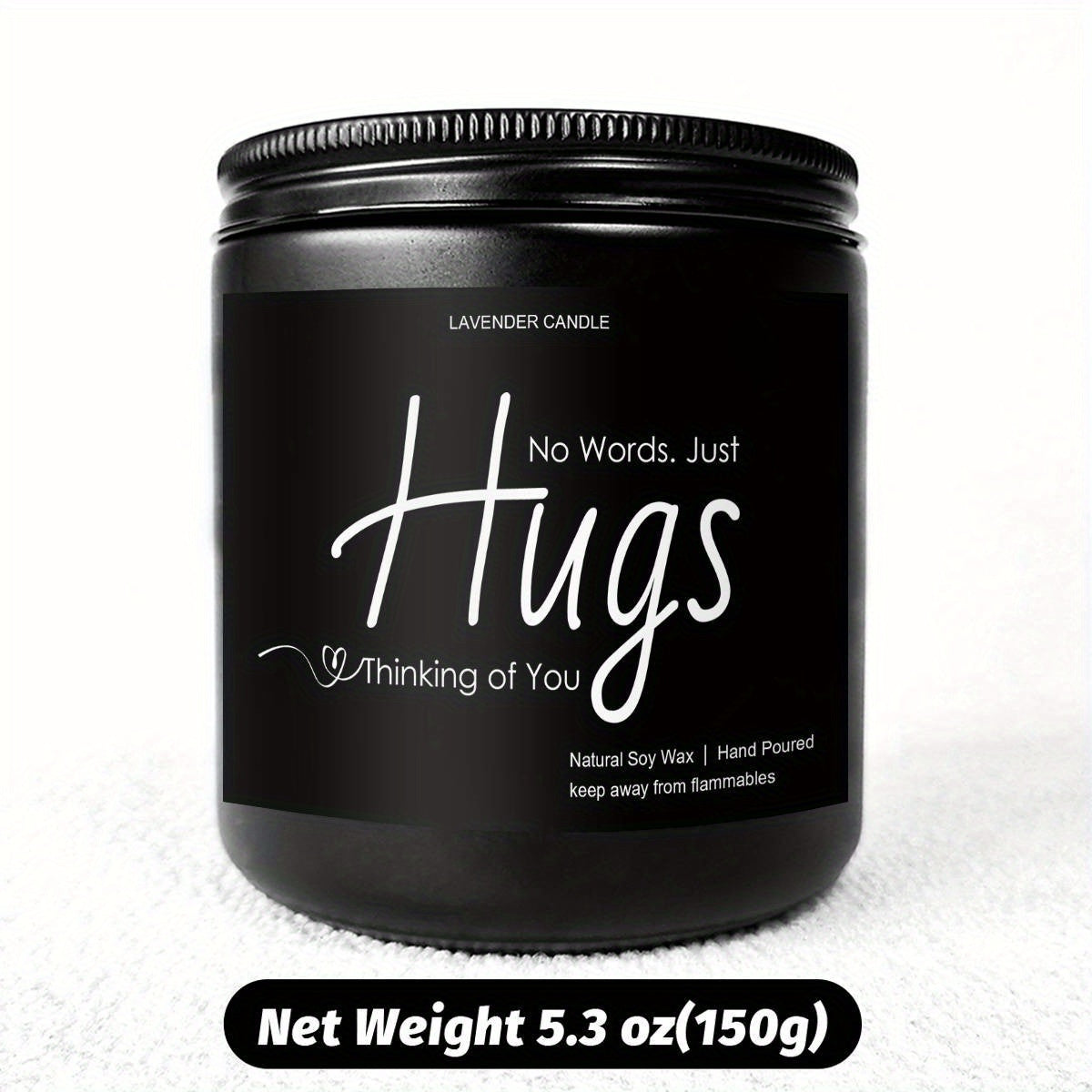 Just Hugs Scented Candle Get Well Soon Gift Idea for Women Men Friend Loss of Loved One Memorial Condolences Bereavement Sympathy Illness Cancer Surgery Recovery Get Well Soon Feel Better Thinking of You Encouragement Inspira Lootquake LLC