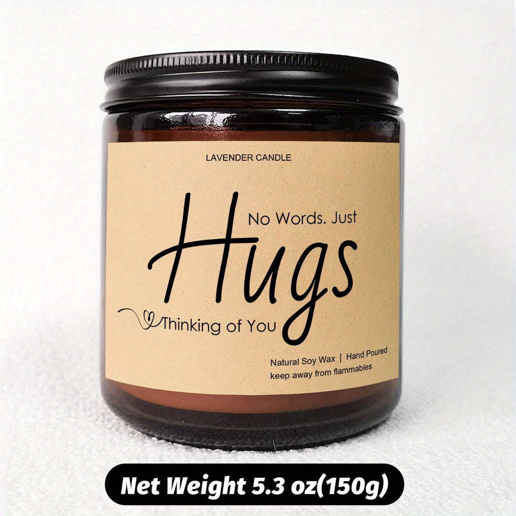 Just Hugs Scented Candle Get Well Soon Gift Idea for Women Men Friend Loss of Loved One Memorial Condolences Bereavement Sympathy Illness Cancer Surgery Recovery Get Well Soon Feel Better Thinking of You Encouragement Inspira Lootquake LLC
