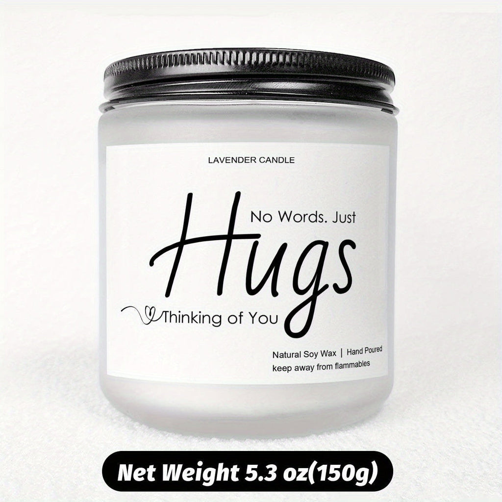 Just Hugs Scented Candle Get Well Soon Gift Idea for Women Men Friend Loss of Loved One Memorial Condolences Bereavement Sympathy Illness Cancer Surgery Recovery Get Well Soon Feel Better Thinking of You Encouragement Inspira Lootquake LLC