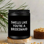 Bridesmaid Lavender Scented Candle Gift Ideas for Women Her Female Best Friends Bestie Sister From Bride and Groom Funny Cute Unique Bridemaid Officiant Gifts for Wedding Day Home Decor Essential Present