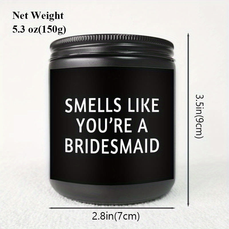Bridesmaid Lavender Scented Candle Gift Ideas for Women Her Female Best Friends Bestie Sister From Bride and Groom Funny Cute Unique Bridemaid Officiant Gifts for Wedding Day Home Decor Essential Present