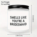 Bridesmaid Lavender Scented Candle Gift Ideas for Women Her Female Best Friends Bestie Sister From Bride and Groom Funny Cute Unique Bridemaid Officiant Gifts for Wedding Day Home Decor Essential Present