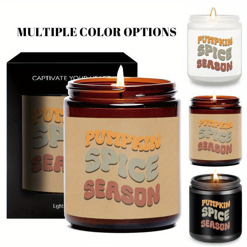 1Pc Autumn Scented Candle 5. 3Oz Soybean Wax Pumpkin Gift Idea For Women Men Mom Dad Grandma Friend Coworker Nurse Teacher Mentor Dentist Worker Pastor Boss Manager Autumn Harvest Festival Thanksgiving Unique Funny Special Tr Lootquake LLC