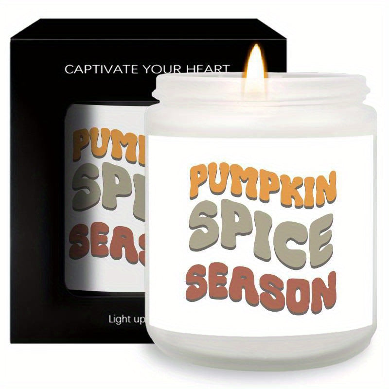 1Pc Autumn Scented Candle 5. 3Oz Soybean Wax Pumpkin Gift Idea For Women Men Mom Dad Grandma Friend Coworker Nurse Teacher Mentor Dentist Worker Pastor Boss Manager Autumn Harvest Festival Thanksgiving Unique Funny Special Tr Lootquake LLC