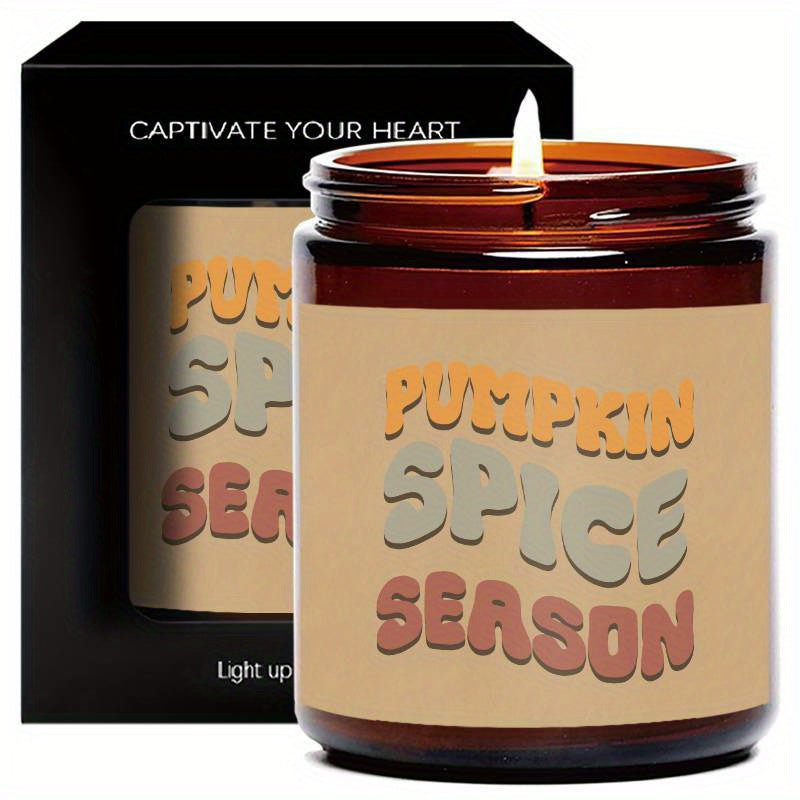 1Pc Autumn Scented Candle 5. 3Oz Soybean Wax Pumpkin Gift Idea For Women Men Mom Dad Grandma Friend Coworker Nurse Teacher Mentor Dentist Worker Pastor Boss Manager Autumn Harvest Festival Thanksgiving Unique Funny Special Tr Lootquake LLC