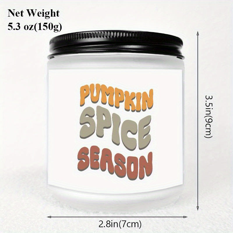 1Pc Autumn Scented Candle 5. 3Oz Soybean Wax Pumpkin Gift Idea For Women Men Mom Dad Grandma Friend Coworker Nurse Teacher Mentor Dentist Worker Pastor Boss Manager Autumn Harvest Festival Thanksgiving Unique Funny Special Tr Lootquake LLC