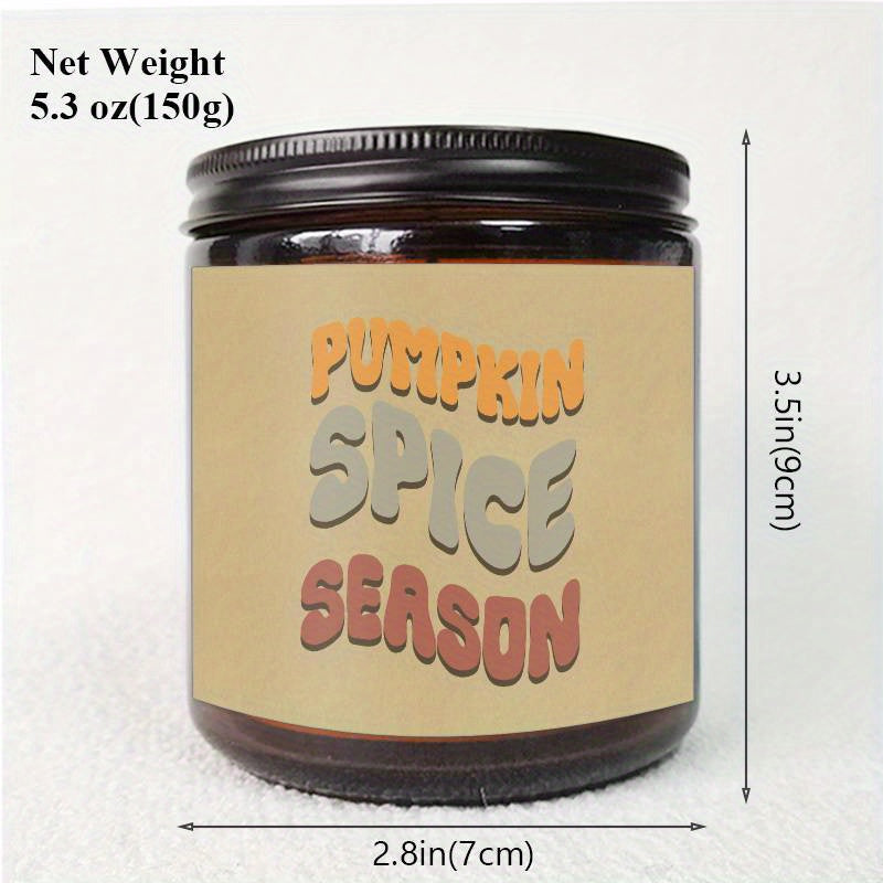 1Pc Autumn Scented Candle 5. 3Oz Soybean Wax Pumpkin Gift Idea For Women Men Mom Dad Grandma Friend Coworker Nurse Teacher Mentor Dentist Worker Pastor Boss Manager Autumn Harvest Festival Thanksgiving Unique Funny Special Tr Lootquake LLC
