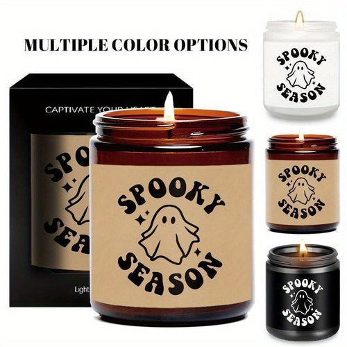 1Pc Halloween Scented Candle 5.3Oz Soybean Wax Spooky Gift Idea For Women Men Mom Dad Grandma Friend Coworker Nurse Teacher Mentor Dentist Worker Pastor Boss Manager Autumn Harvest Festival Thanksgiving Unique Funny Special T Lootquake LLC