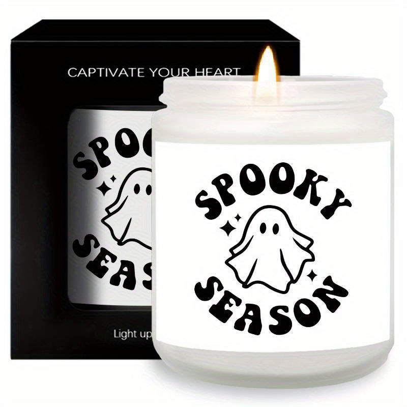 1Pc Halloween Scented Candle 5.3Oz Soybean Wax Spooky Gift Idea For Women Men Mom Dad Grandma Friend Coworker Nurse Teacher Mentor Dentist Worker Pastor Boss Manager Autumn Harvest Festival Thanksgiving Unique Funny Special T Lootquake LLC