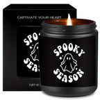 1Pc Halloween Scented Candle 5.3Oz Soybean Wax Spooky Gift Idea For Women Men Mom Dad Grandma Friend Coworker Nurse Teacher Mentor Dentist Worker Pastor Boss Manager Autumn Harvest Festival Thanksgiving Unique Funny Special T Lootquake LLC