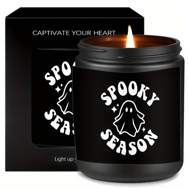1Pc Halloween Scented Candle 5.3Oz Soybean Wax Spooky Gift Idea For Women Men Mom Dad Grandma Friend Coworker Nurse Teacher Mentor Dentist Worker Pastor Boss Manager Autumn Harvest Festival Thanksgiving Unique Funny Special T Lootquake LLC