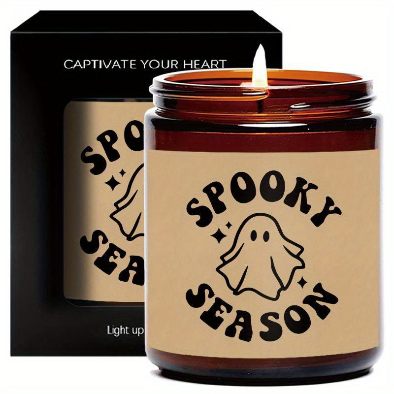 1Pc Halloween Scented Candle 5.3Oz Soybean Wax Spooky Gift Idea For Women Men Mom Dad Grandma Friend Coworker Nurse Teacher Mentor Dentist Worker Pastor Boss Manager Autumn Harvest Festival Thanksgiving Unique Funny Special T Lootquake LLC