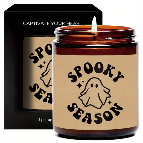 1Pc Halloween Scented Candle 5.3Oz Soybean Wax Spooky Gift Idea For Women Men Mom Dad Grandma Friend Coworker Nurse Teacher Mentor Dentist Worker Pastor Boss Manager Autumn Harvest Festival Thanksgiving Unique Funny Special T Lootquake LLC