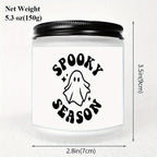 1Pc Halloween Scented Candle 5.3Oz Soybean Wax Spooky Gift Idea For Women Men Mom Dad Grandma Friend Coworker Nurse Teacher Mentor Dentist Worker Pastor Boss Manager Autumn Harvest Festival Thanksgiving Unique Funny Special T Lootquake LLC