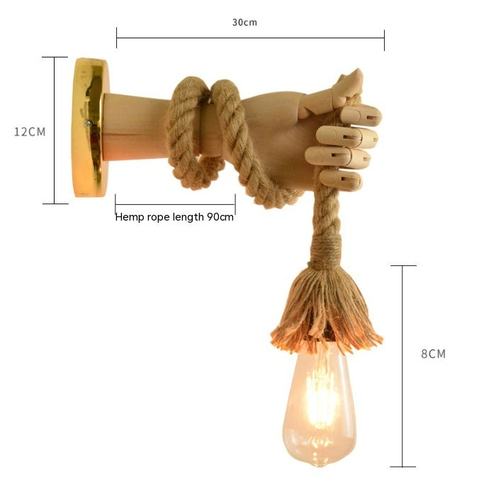 Wooden Bedside Wall Lamp Led European Creative Indoor Light Pi-Mart