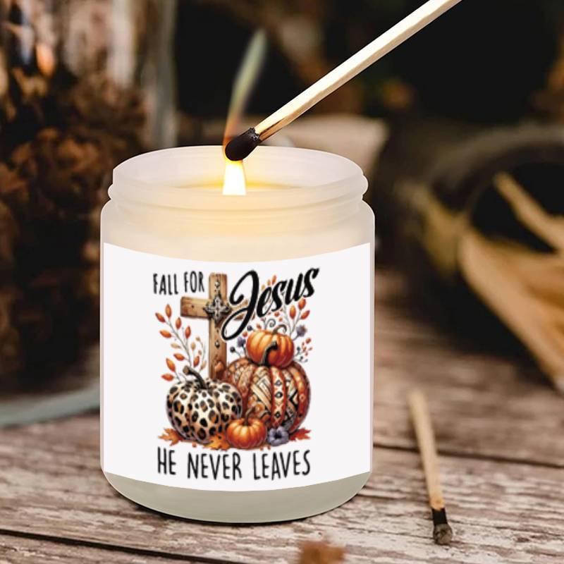 Lavender Scented Candle Fall Themed Orange Pumpkin Rustic Farmhouse September October Autumn Harvest  Festival Thanksgiving Day Decoration Gift Idea for Home Women Woman Hostess Men Friends Her Mom Wife Grandma Cute Items Lootquake LLC