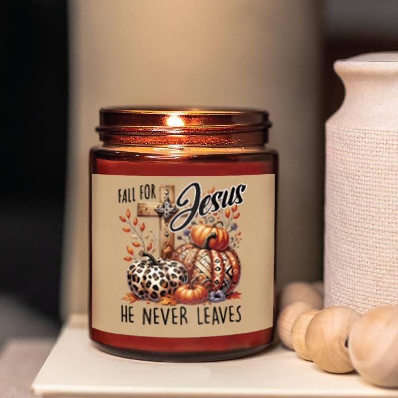 Lavender Scented Candle Fall Themed Orange Pumpkin Rustic Farmhouse September October Autumn Harvest  Festival Thanksgiving Day Decoration Gift Idea for Home Women Woman Hostess Men Friends Her Mom Wife Grandma Cute Items Lootquake LLC