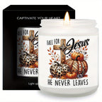 Lavender Scented Candle Fall Themed Orange Pumpkin Rustic Farmhouse September October Autumn Harvest  Festival Thanksgiving Day Decoration Gift Idea for Home Women Woman Hostess Men Friends Her Mom Wife Grandma Cute Items Lootquake LLC