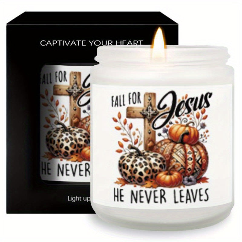 Lavender Scented Candle Fall Themed Orange Pumpkin Rustic Farmhouse September October Autumn Harvest  Festival Thanksgiving Day Decoration Gift Idea for Home Women Woman Hostess Men Friends Her Mom Wife Grandma Cute Items Lootquake LLC