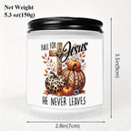 Lavender Scented Candle Fall Themed Orange Pumpkin Rustic Farmhouse September October Autumn Harvest  Festival Thanksgiving Day Decoration Gift Idea for Home Women Woman Hostess Men Friends Her Mom Wife Grandma Cute Items Lootquake LLC