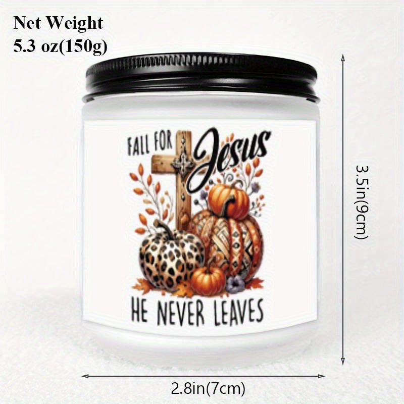 Lavender Scented Candle Fall Themed Orange Pumpkin Rustic Farmhouse September October Autumn Harvest  Festival Thanksgiving Day Decoration Gift Idea for Home Women Woman Hostess Men Friends Her Mom Wife Grandma Cute Items Lootquake LLC