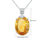 LuxeJewels™ – Solaris Gemdrop Citrine Pendant Necklace