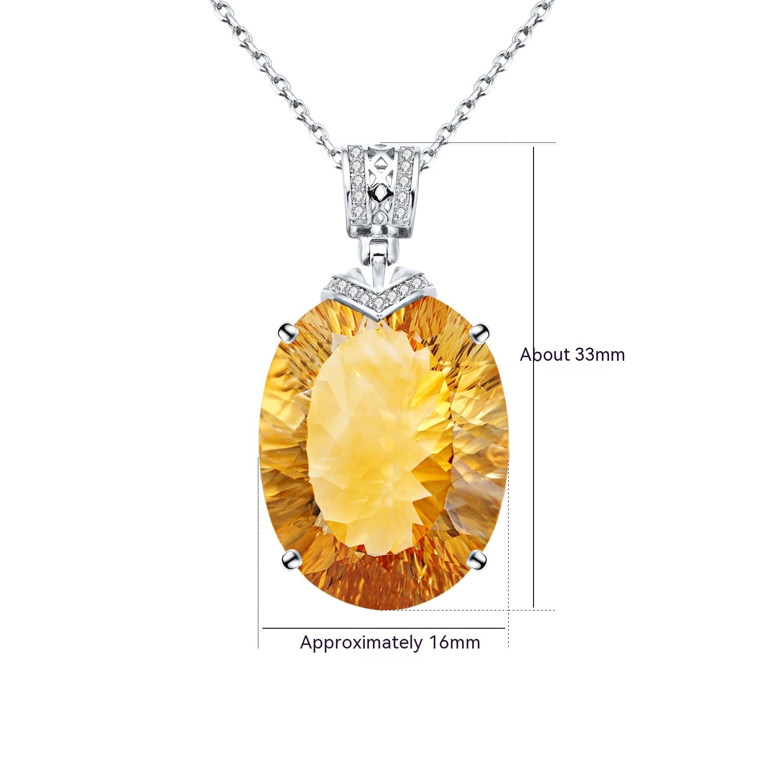 Elegant Natural Citrine Pendant Light Luxury Pi-Mart