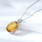 LuxeJewels™ – Solaris Gemdrop Citrine Pendant Necklace