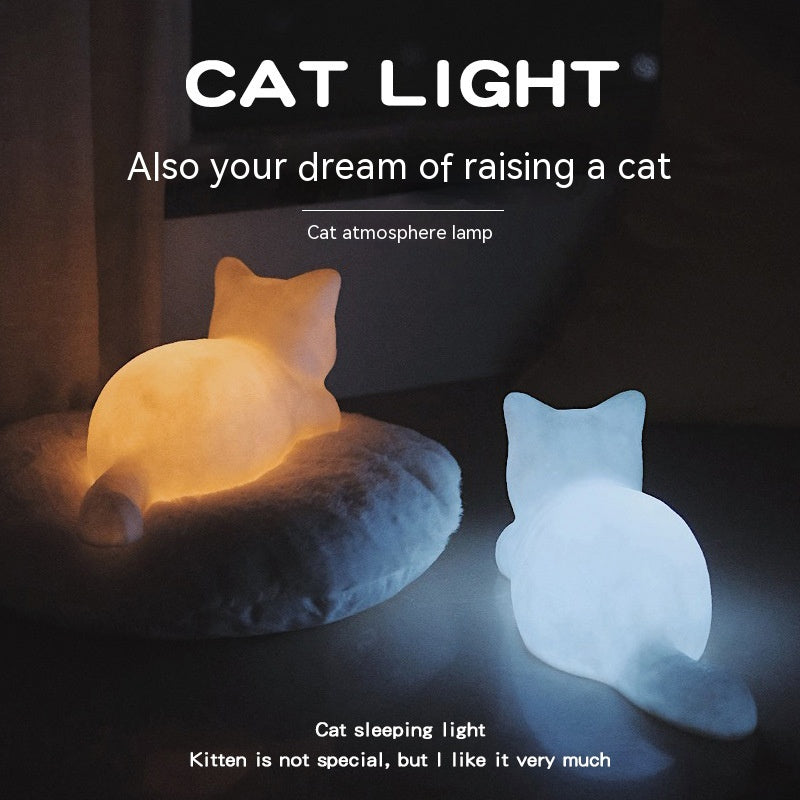 Wife Girl Cat Vinyl Small Night Lamp Christmas Pi-Mart
