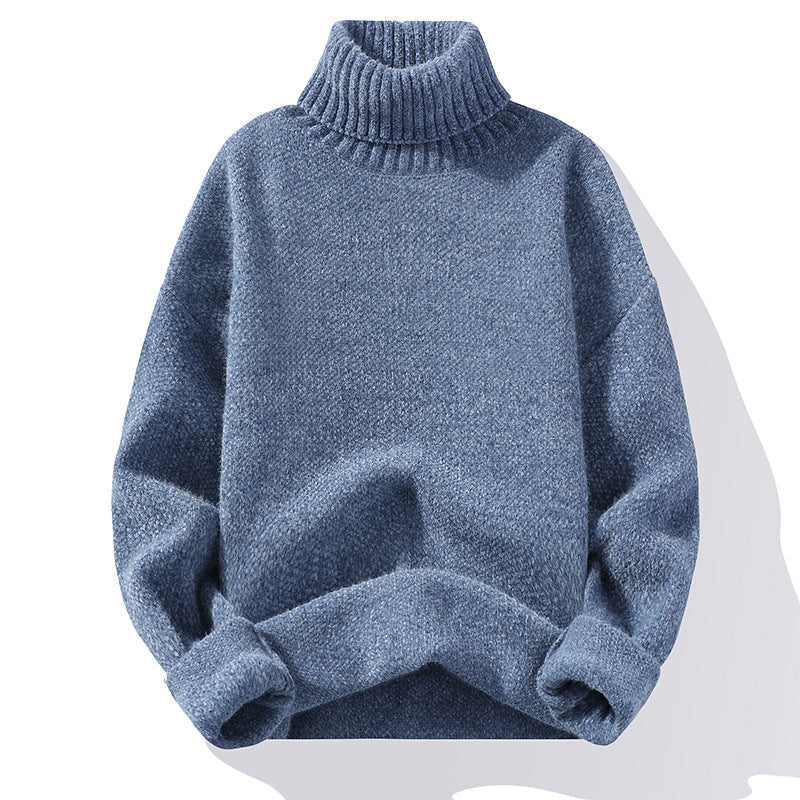 Sweater Soft Sweater Men's Slim-fit Thickened Pullover Bottoming Shirt Pi-Mart