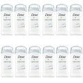 Pack of (12) Dove Anti-Perspirant Deodorant, Invisible Solid, Original Clean, 2.6 oz