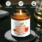 Hello Pumpkin Scented Candle Fall AutumnThemed Orange Terracotta Burnt Rustic Farmhouse September October Harvest Thanksgiving Day Decoration Gift for Women Woman Hostess Friends Her Mom Wife Grandma Cute Items Essenti Lootquake LLC