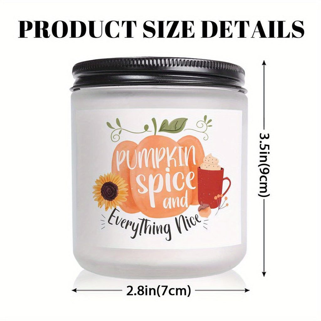Hello Pumpkin Scented Candle Fall AutumnThemed Orange Terracotta Burnt Rustic Farmhouse September October Harvest Thanksgiving Day Decoration Gift for Women Woman Hostess Friends Her Mom Wife Grandma Cute Items Essenti Lootquake LLC