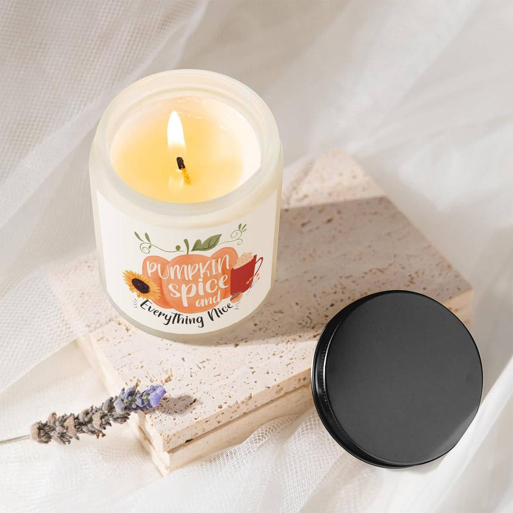 Hello Pumpkin Scented Candle Fall AutumnThemed Orange Terracotta Burnt Rustic Farmhouse September October Harvest Thanksgiving Day Decoration Gift for Women Woman Hostess Friends Her Mom Wife Grandma Cute Items Essenti Lootquake LLC
