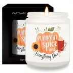Hello Pumpkin Scented Candle Fall AutumnThemed Orange Terracotta Burnt Rustic Farmhouse September October Harvest Thanksgiving Day Decoration Gift for Women Woman Hostess Friends Her Mom Wife Grandma Cute Items Essenti Lootquake LLC