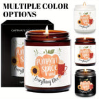 Hello Pumpkin Scented Candle Fall AutumnThemed Orange Terracotta Burnt Rustic Farmhouse September October Harvest Thanksgiving Day Decoration Gift for Women Woman Hostess Friends Her Mom Wife Grandma Cute Items Essenti Lootquake LLC
