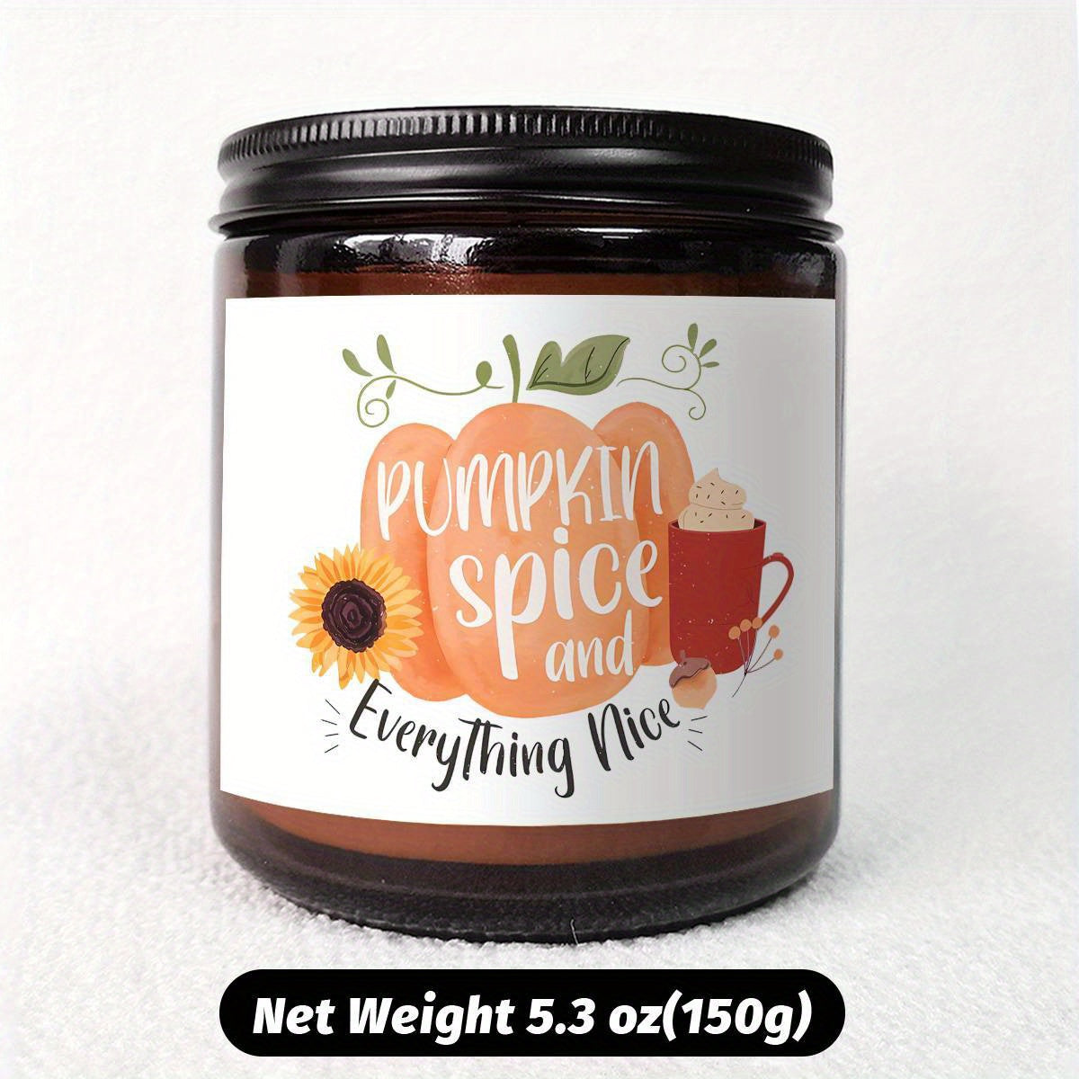 Hello Pumpkin Scented Candle Fall AutumnThemed Orange Terracotta Burnt Rustic Farmhouse September October Harvest Thanksgiving Day Decoration Gift for Women Woman Hostess Friends Her Mom Wife Grandma Cute Items Essenti Lootquake LLC
