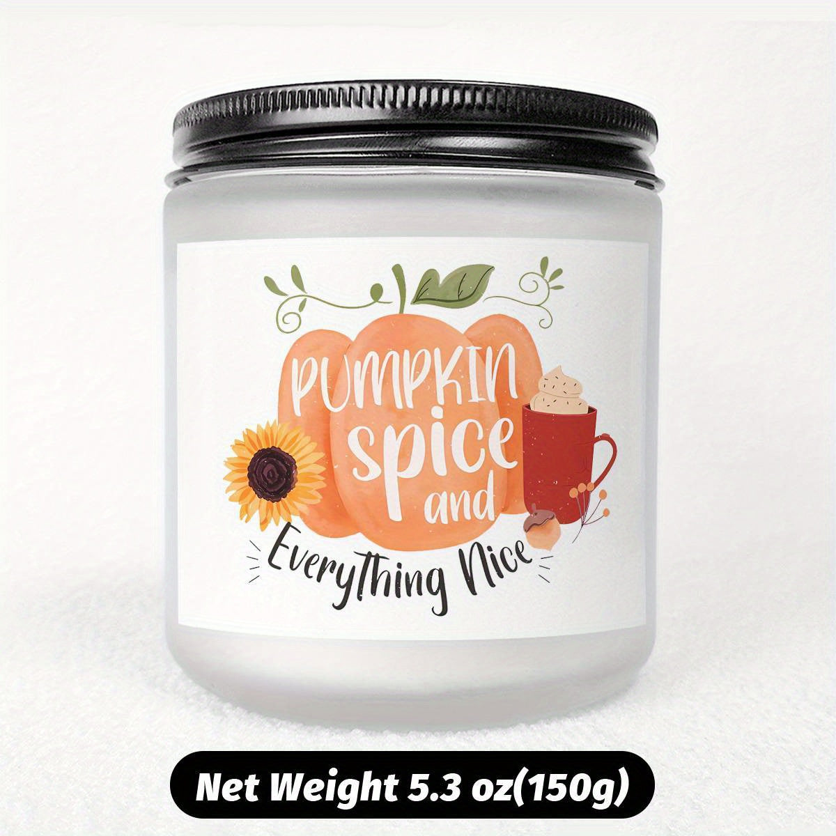 Hello Pumpkin Scented Candle Fall AutumnThemed Orange Terracotta Burnt Rustic Farmhouse September October Harvest Thanksgiving Day Decoration Gift for Women Woman Hostess Friends Her Mom Wife Grandma Cute Items Essenti Lootquake LLC