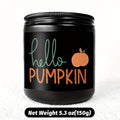 Hello Pumpkin Scented Candle Fall AutumnThemed Orange Terracotta Burnt Rustic Farmhouse September October Harvest Thanksgiving Day Decoration Gift for Women Woman Hostess Friends Her Mom Wife Grandma Cute Items Essenti Lootquake LLC